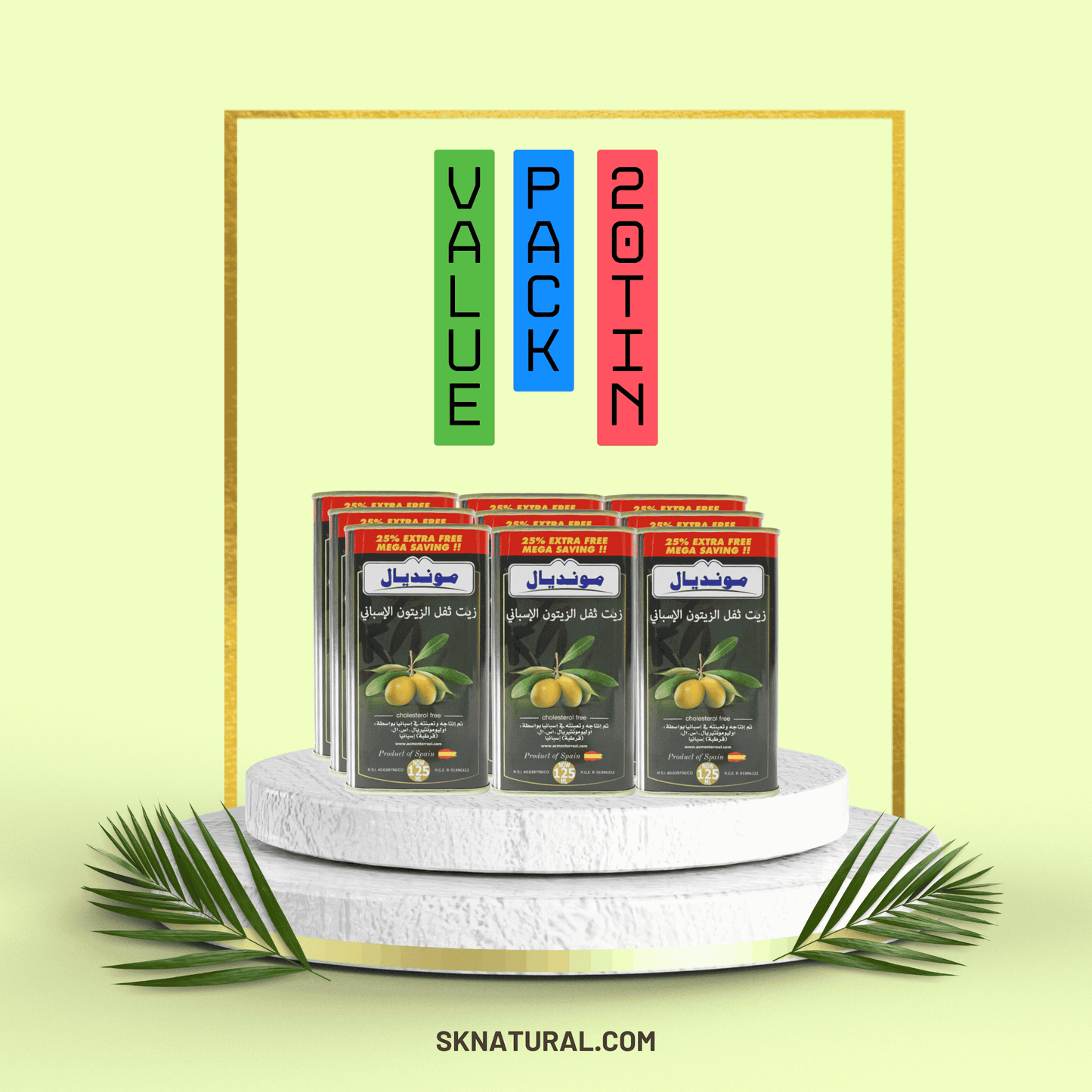 Mundial Olive Oil 100ML | 20 TIN