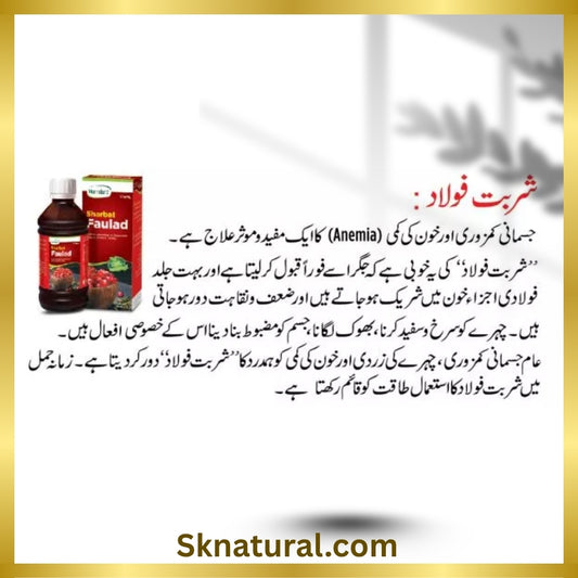 SHARBAT FAULAD 175ml شربت فولاد | HAMDARD