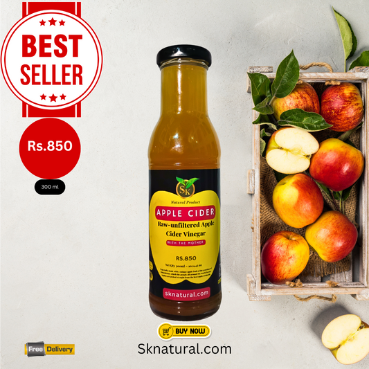 APPLE CIDER | Organic Raw-Unfiltered Apple Cider Vinegar - 300 ml